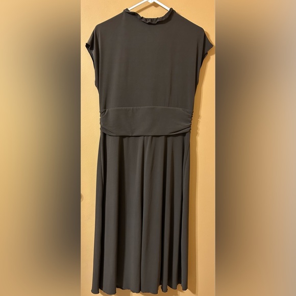 Brown faux wrap dress - Picture 2 of 4